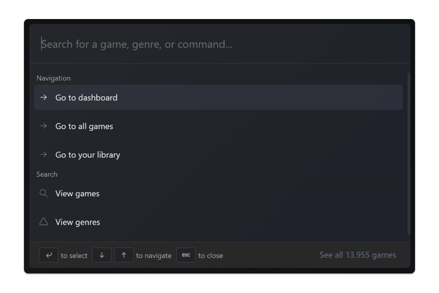 Command palette